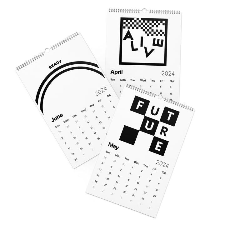 Wall calendar (2024) - TWO TONE SKA - BLACK AND WHITE - AUTHENTIC ALLOWING COLLECTION