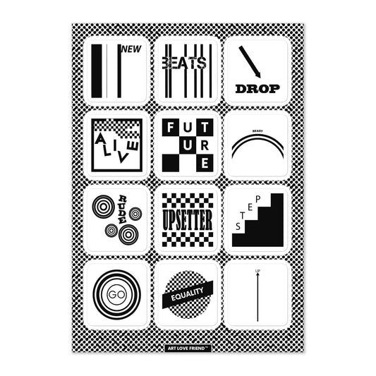 TWO TONE SKA Sticker sheet