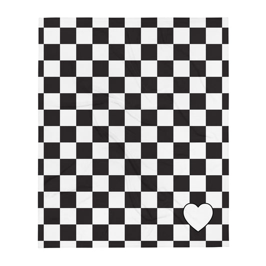 TWO TONE SKA CHECKER THROW BLANKET