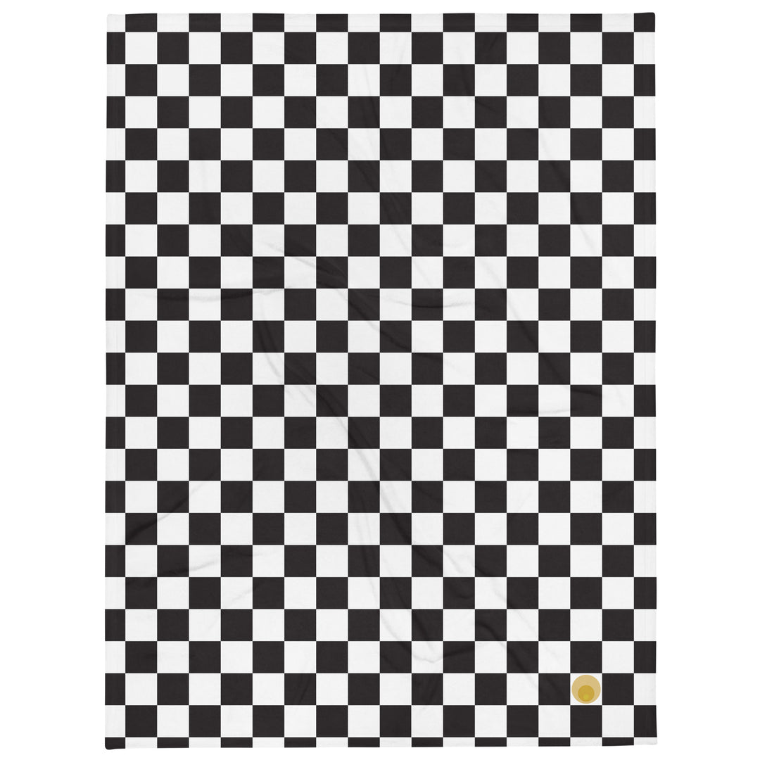 THROW BLANKET  - TWO TONE SKA - BLACK AND WHITE - AUTHENTIC ALLOWING COLLECTION
