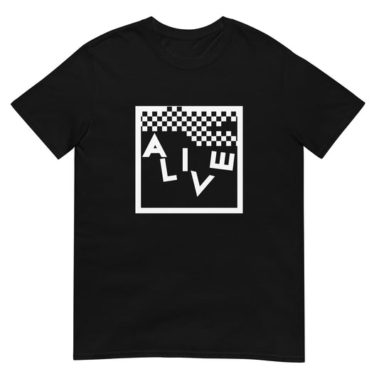 TWO TONE SKA "ALIVE" MEN'S RELAXED BLACK T-SHIRT