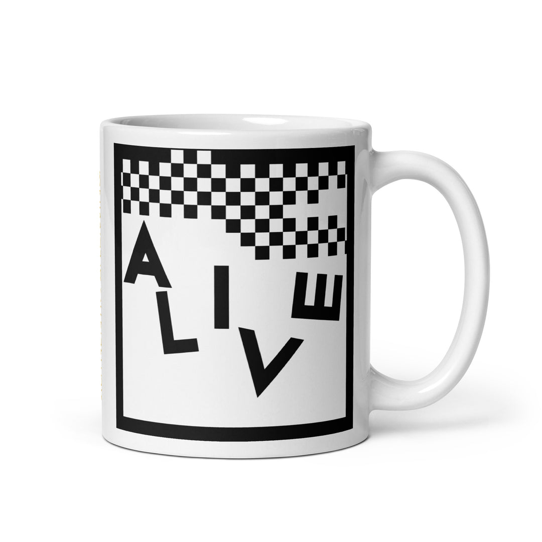 ALIVE MUG - TWO TONE SKA - BLACK AND WHITE - AUTHENTIC ALLOWING COLLECTION