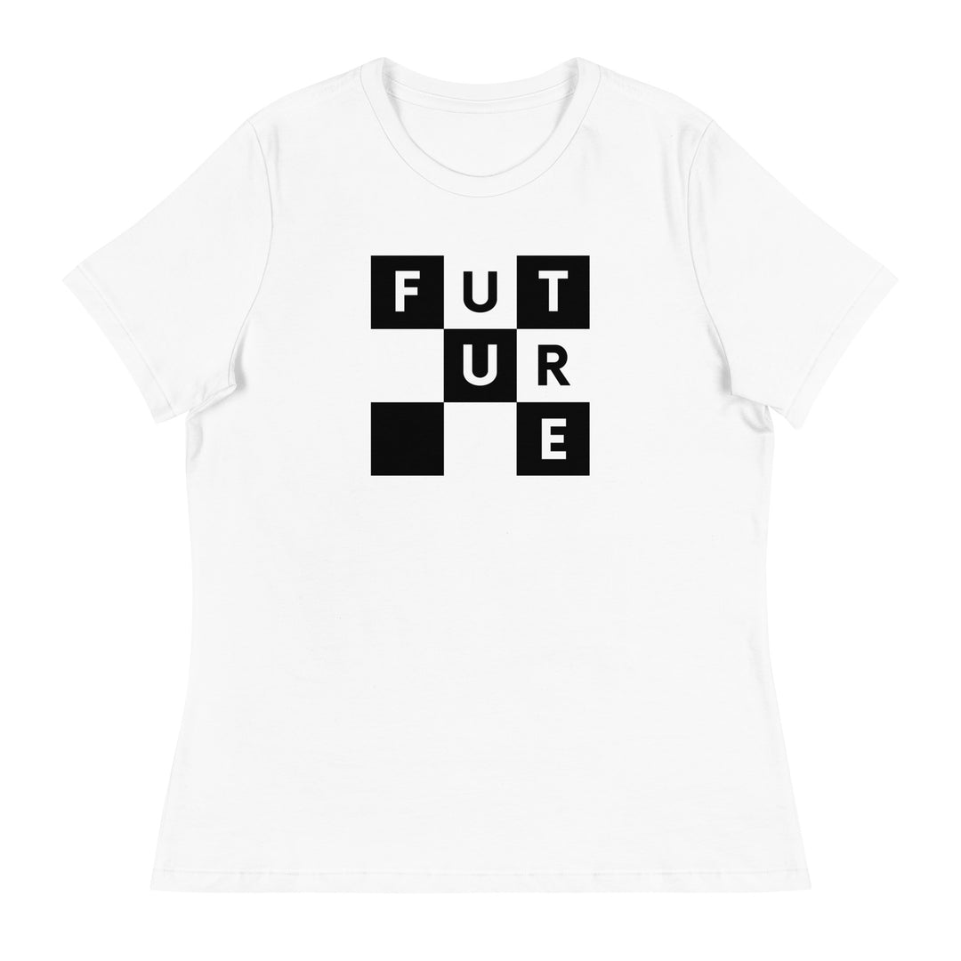 FUTURE Women's Relaxed T-Shirt - TWO TONE SKA - BLACK AND WHITE - AUTHENTIC ALLOWING COLLECTION