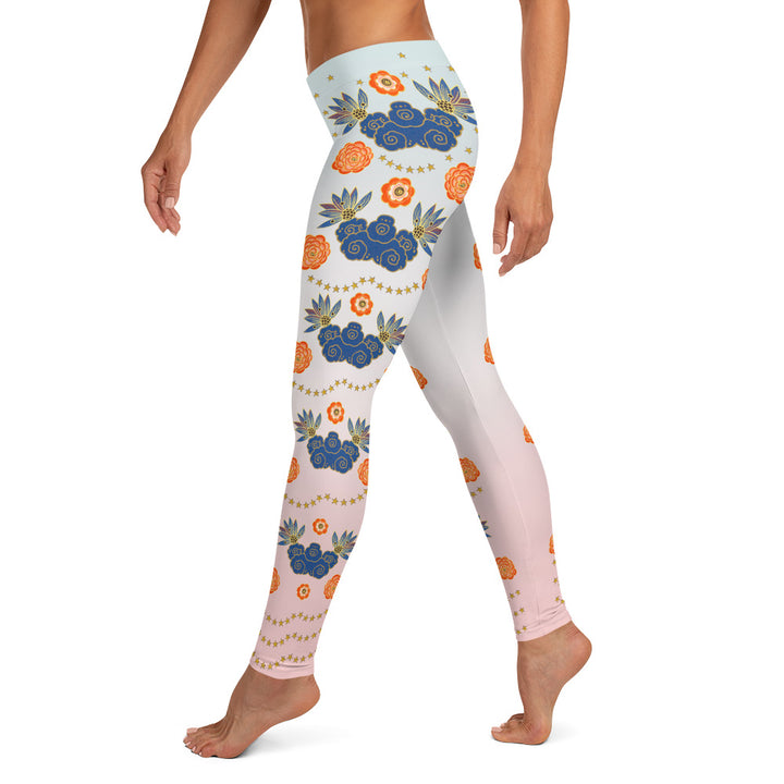 LETS ALL BE FRIENDS WOMEN'S XS-XL PINK & BLUE Leggings