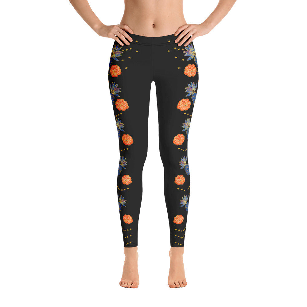 LETS ALL BE FRIENDS WOMEN'S XS-XL BLACK Leggings