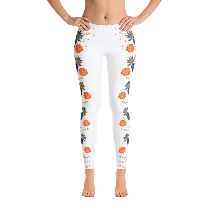 LETS ALL BE FRIENDS WOMEN'S XS-XL WHITE Leggings