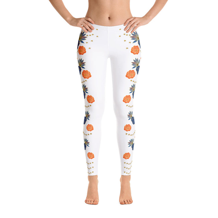 LETS ALL BE FRIENDS WOMEN'S XS-XL WHITE Leggings