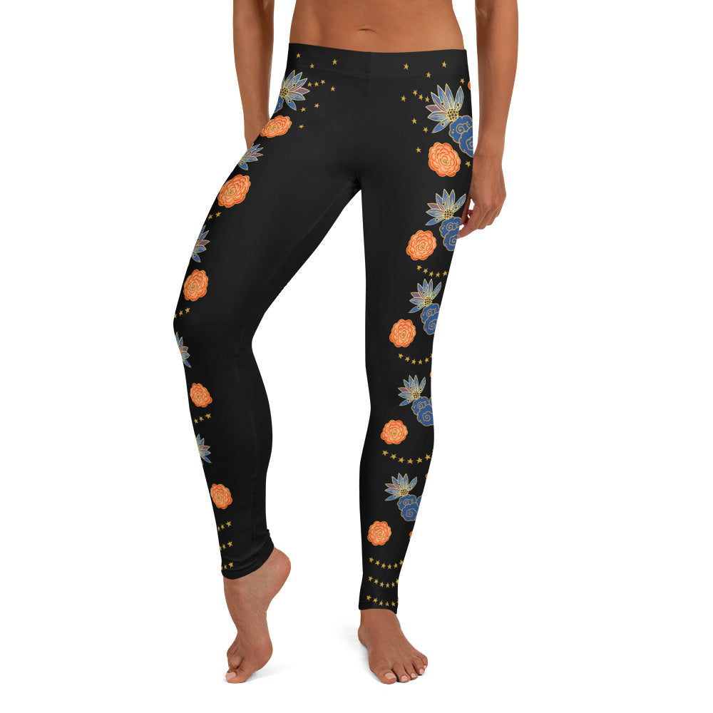 LETS ALL BE FRIENDS WOMEN'S XS-XL BLACK Leggings