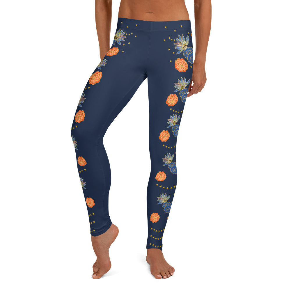 LETS ALL BE FRIENDS WOMEN'S XS-XL NAVYLeggings