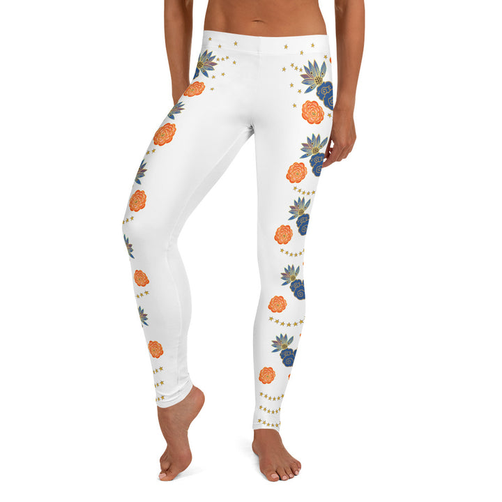 LETS ALL BE FRIENDS WOMEN'S XS-XL WHITE Leggings