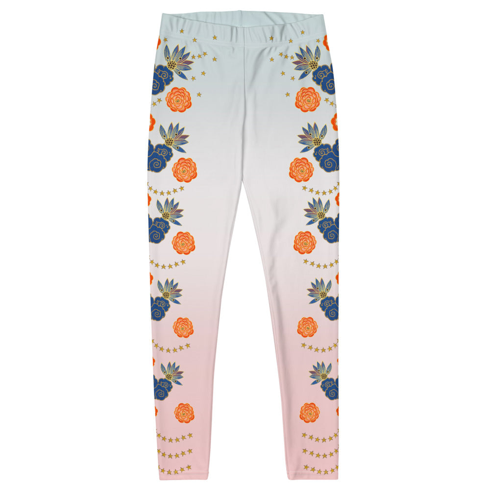 LETS ALL BE FRIENDS WOMEN'S XS-XL PINK & BLUE Leggings