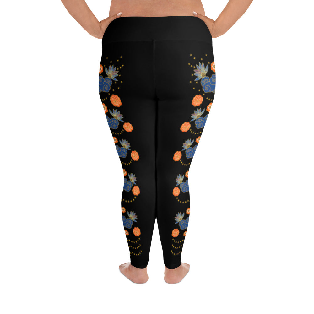 LETS ALL BE FRIENDS WOMEN'S 2XL-6XL BLACK Leggings