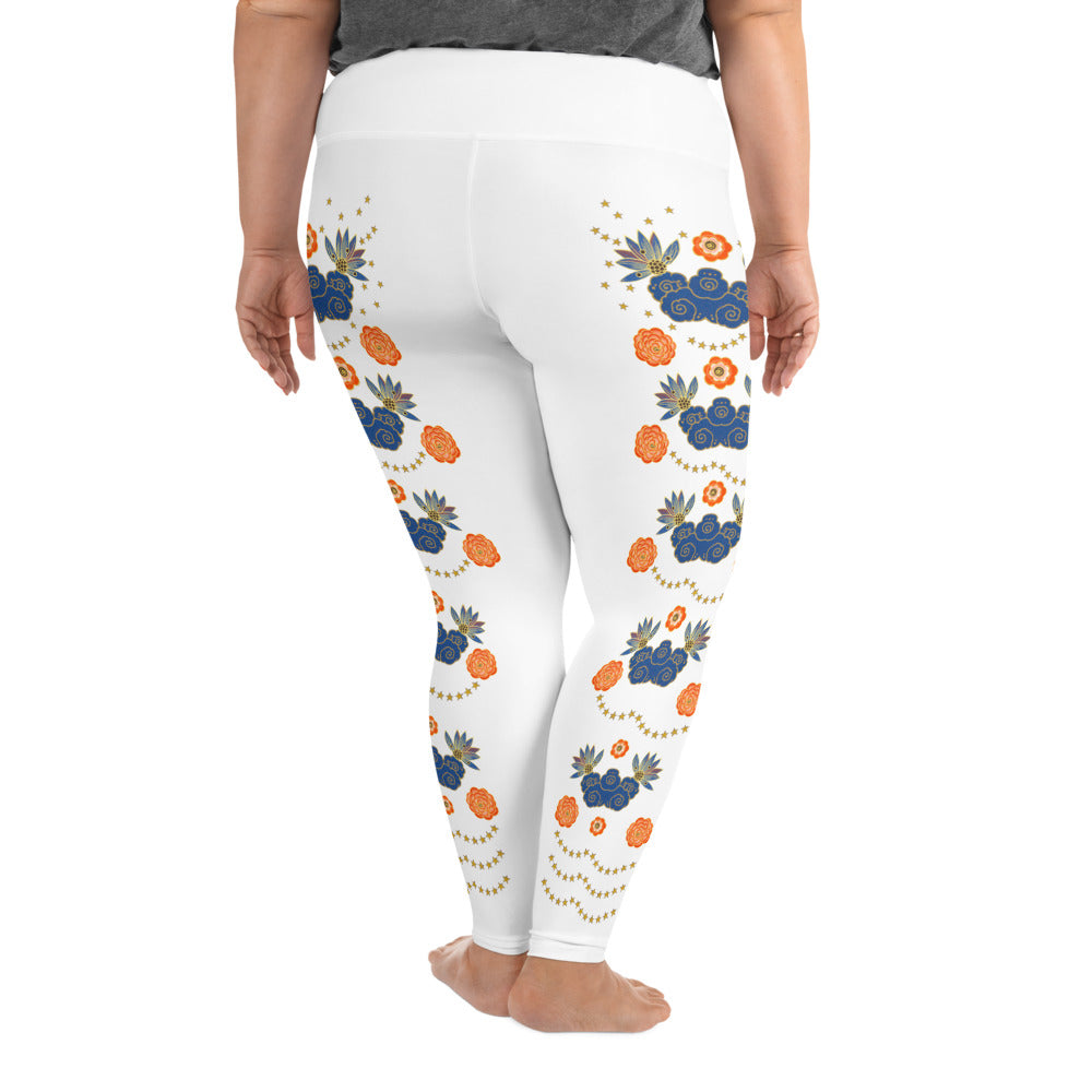 LETS ALL BE FRIENDS WOMEN'S 2XL-6XL WHITE Leggings