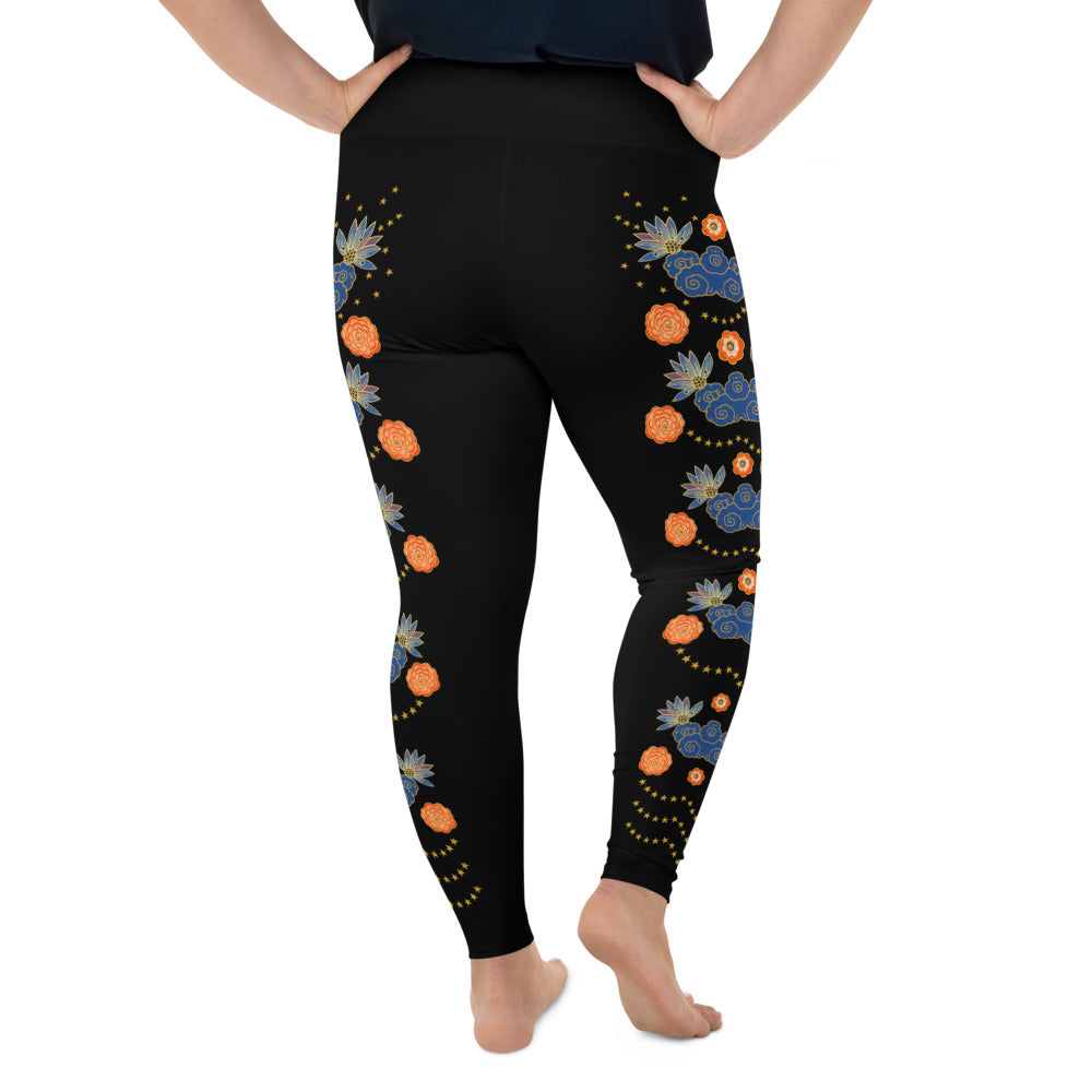 LETS ALL BE FRIENDS WOMEN'S 2XL-6XL BLACK Leggings