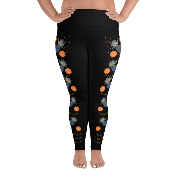 LETS ALL BE FRIENDS WOMEN'S 2XL-6XL BLACK Leggings