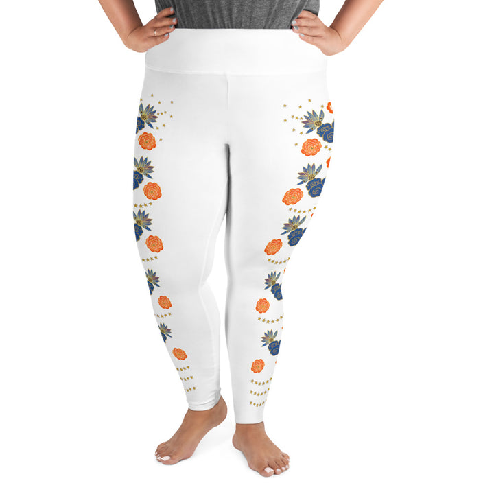 LETS ALL BE FRIENDS WOMEN'S 2XL-6XL WHITE Leggings