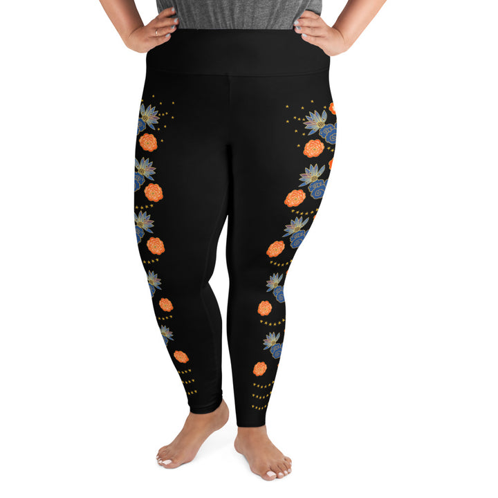 LETS ALL BE FRIENDS WOMEN'S 2XL-6XL BLACK Leggings