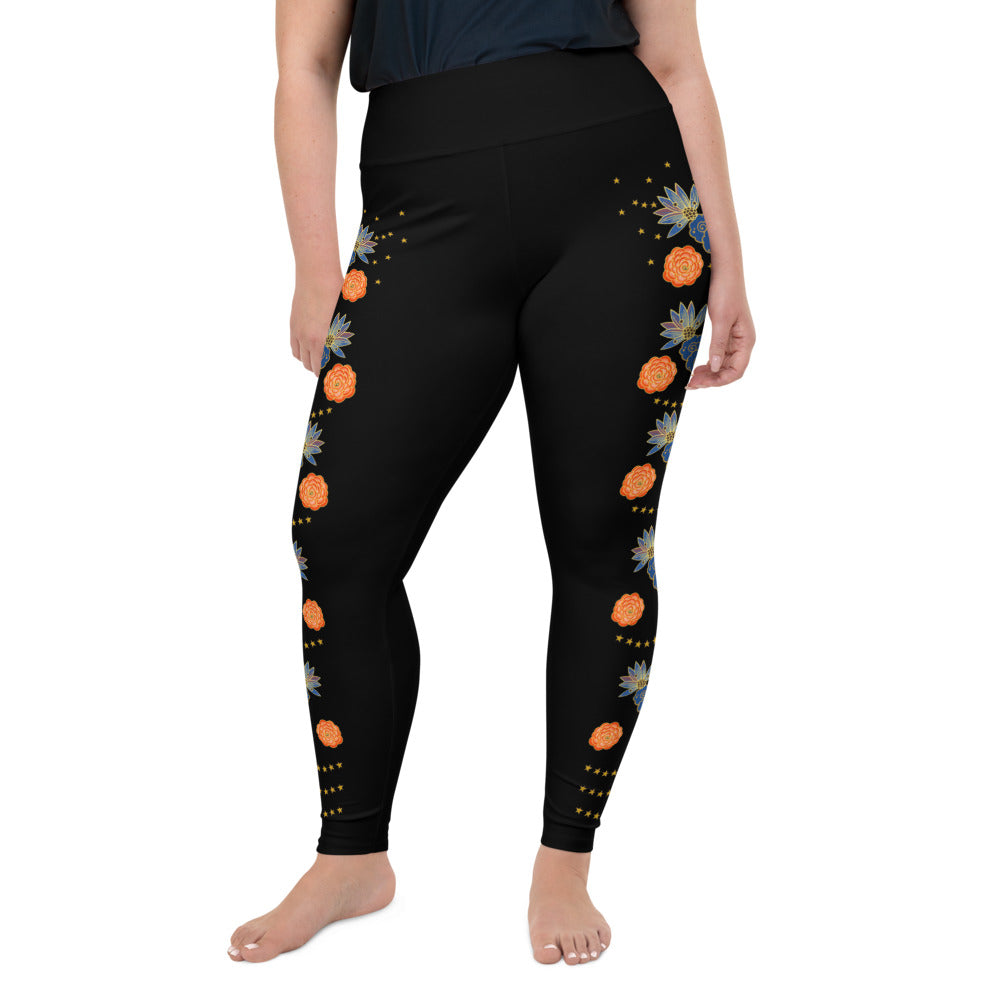 LETS ALL BE FRIENDS WOMEN'S 2XL-6XL BLACK Leggings