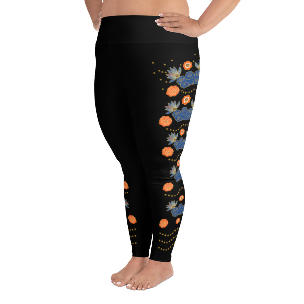 LETS ALL BE FRIENDS WOMEN'S 2XL-6XL BLACK Leggings