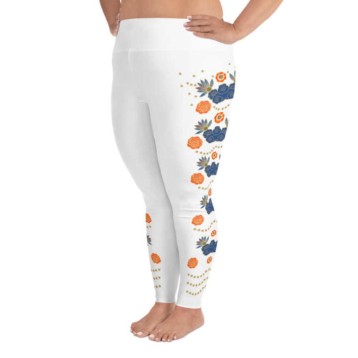 LETS ALL BE FRIENDS WOMEN'S 2XL-6XL WHITE Leggings