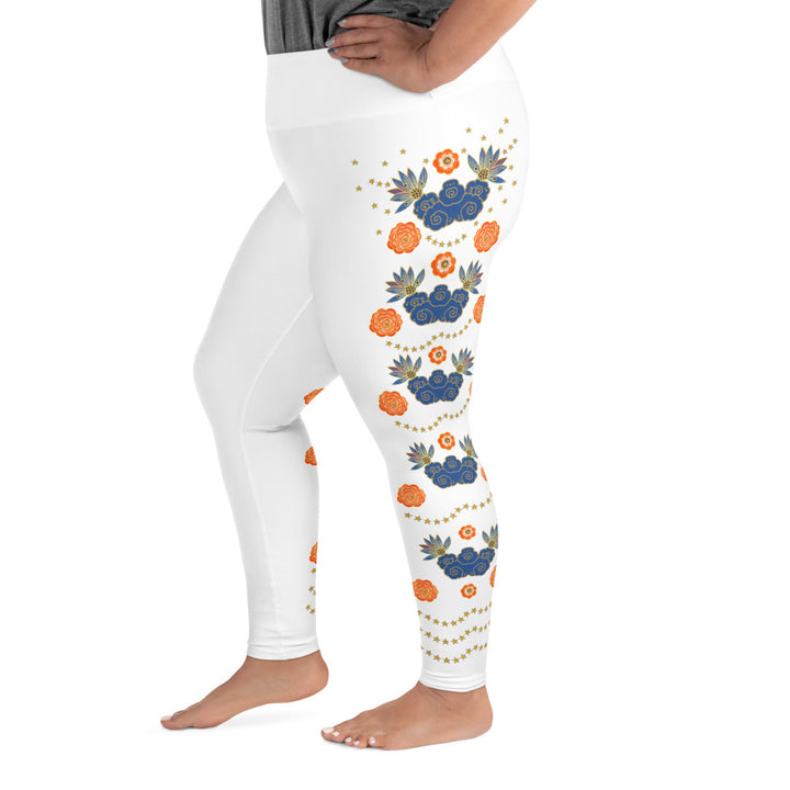 LETS ALL BE FRIENDS WOMEN'S 2XL-6XL WHITE Leggings