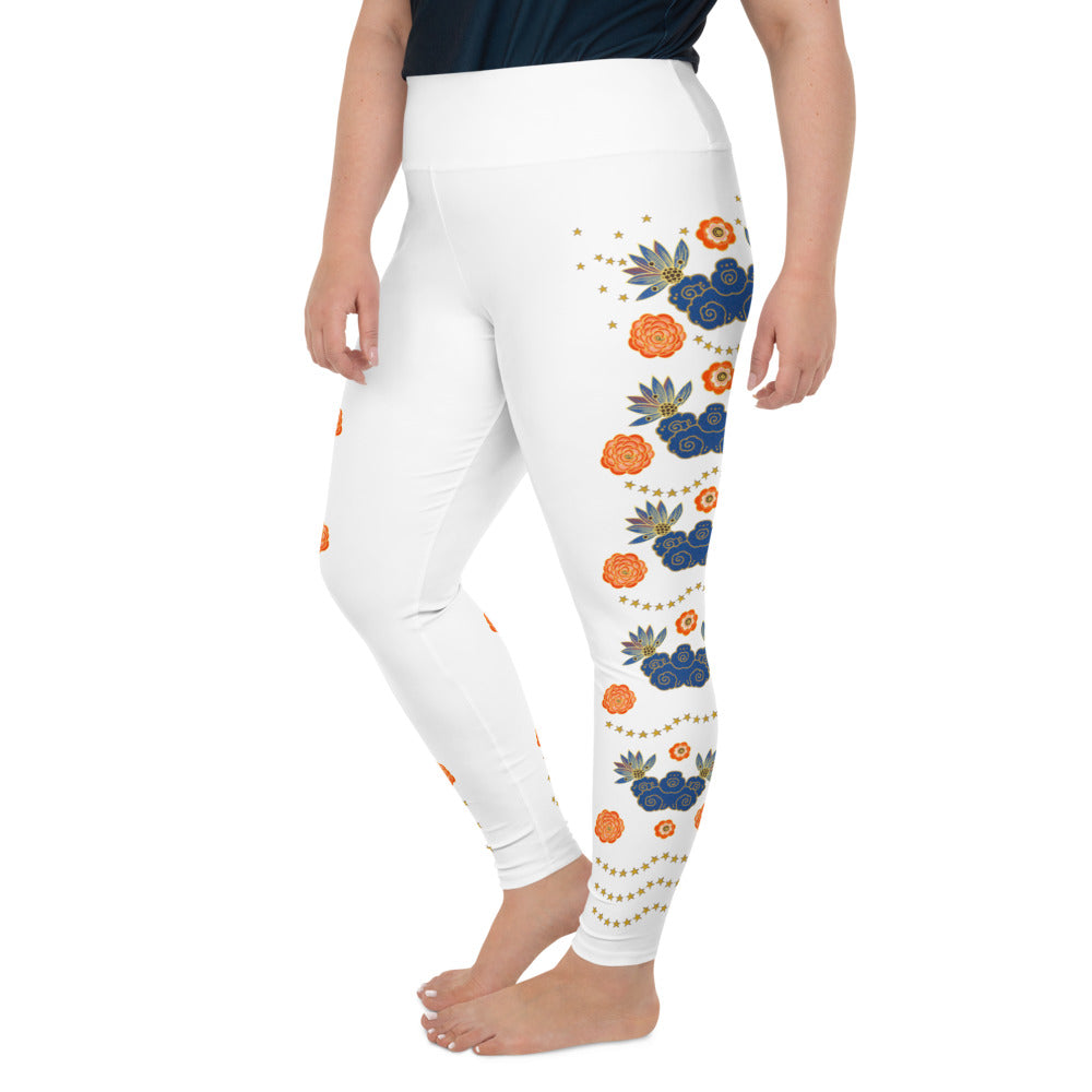 LETS ALL BE FRIENDS WOMEN'S 2XL-6XL WHITE Leggings