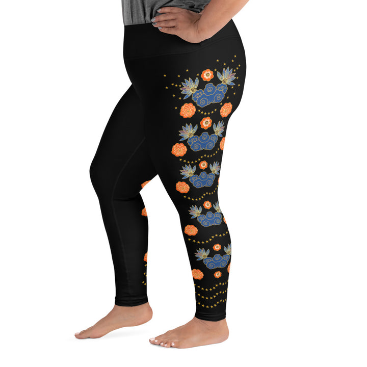 LETS ALL BE FRIENDS WOMEN'S 2XL-6XL BLACK Leggings