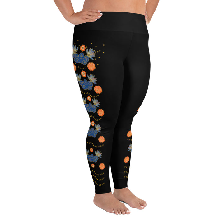 LETS ALL BE FRIENDS WOMEN'S 2XL-6XL BLACK Leggings