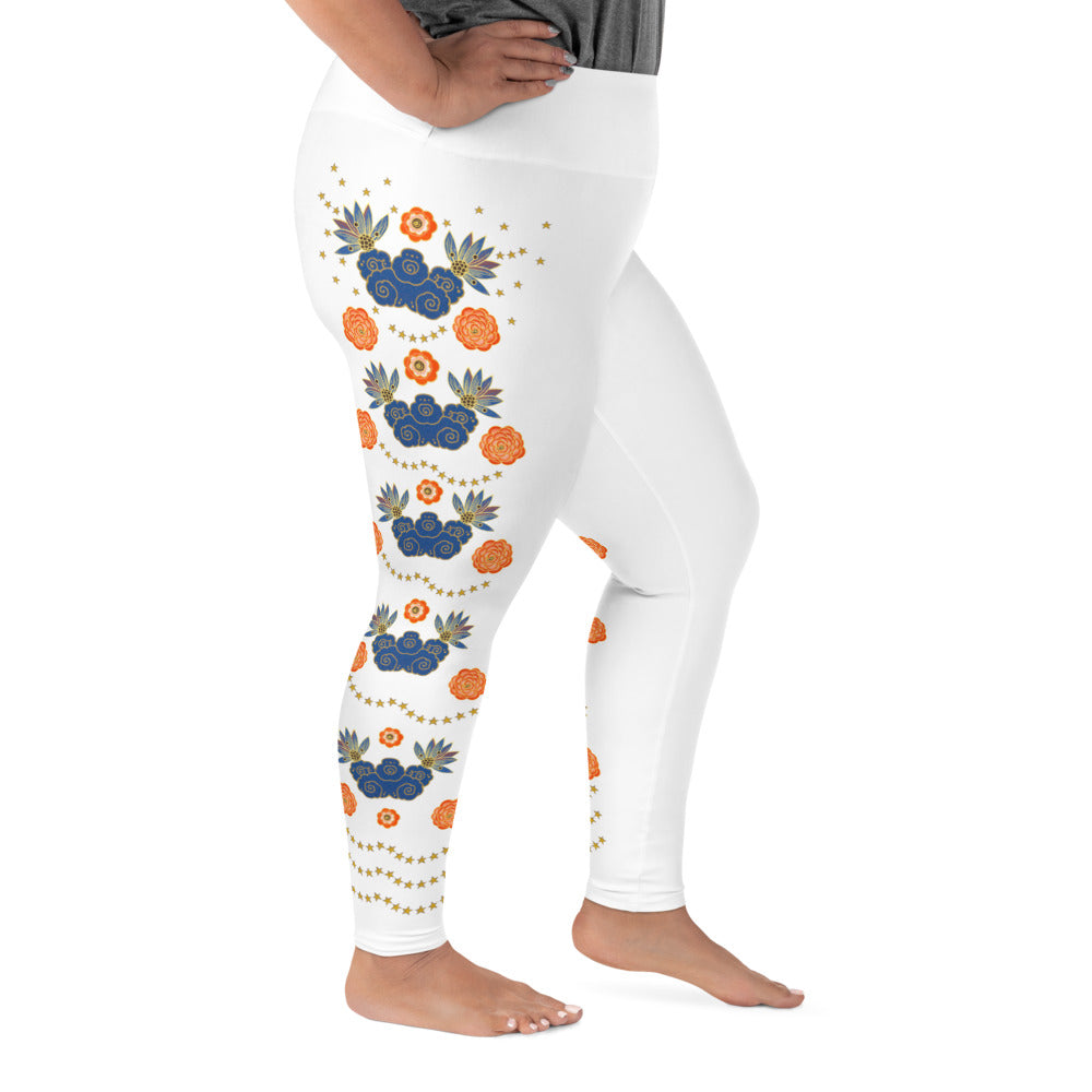 LETS ALL BE FRIENDS WOMEN'S 2XL-6XL WHITE Leggings