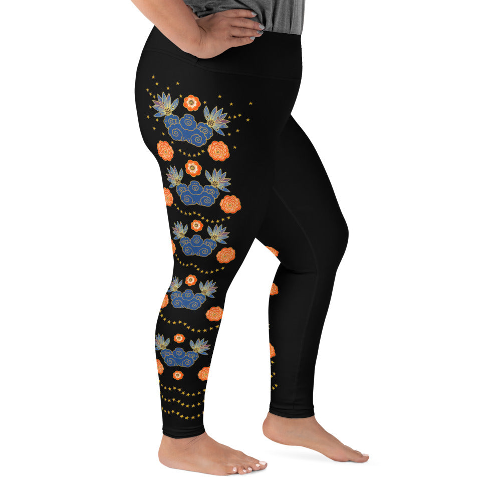 LETS ALL BE FRIENDS WOMEN'S 2XL-6XL BLACK Leggings