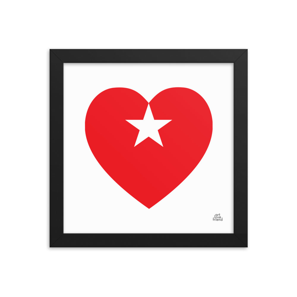 HEART STAR Framed Art Print