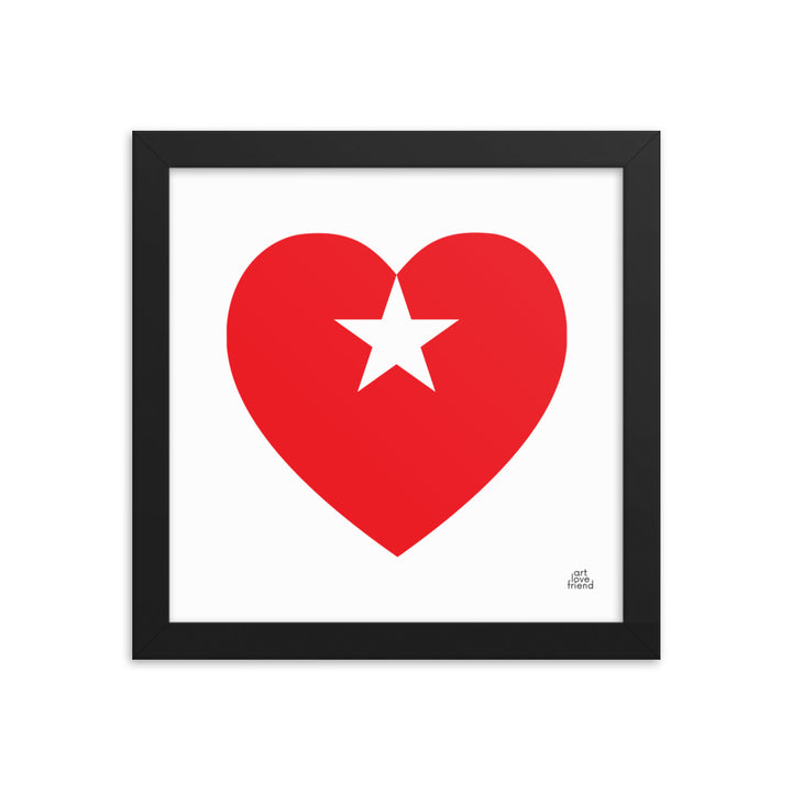 HEART STAR Framed Art Print