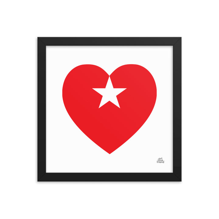 HEART STAR - Framed Art Print
