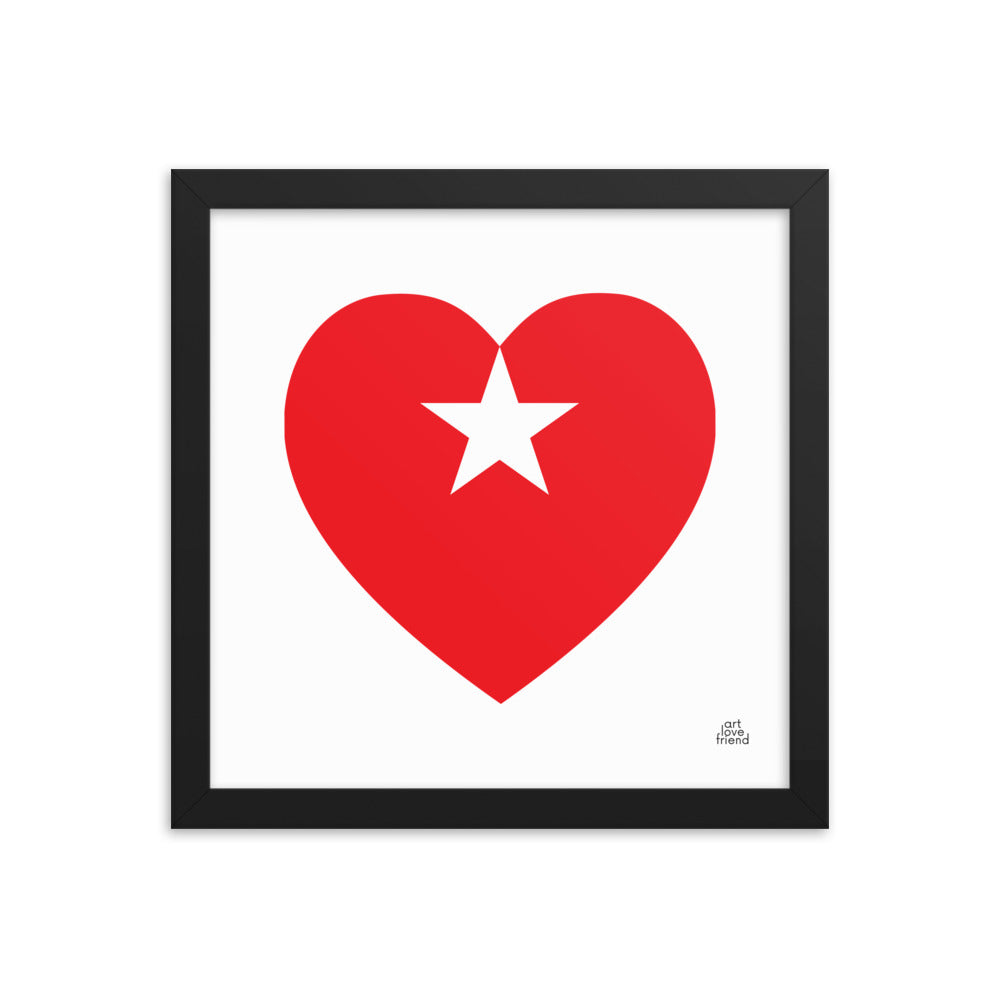 HEART STAR Framed Art Print