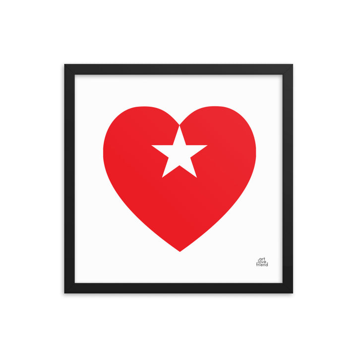 HEART STAR Framed Art Print