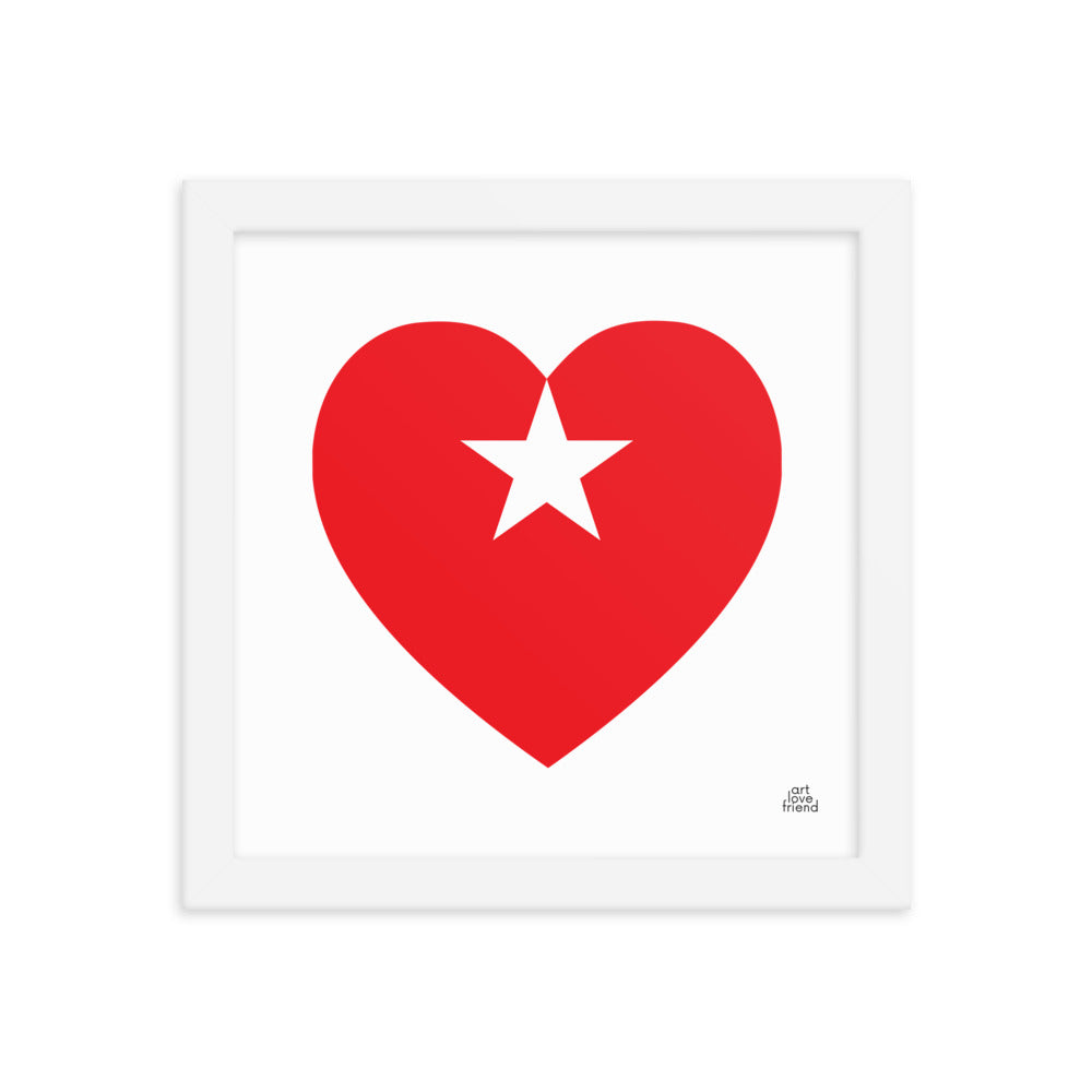 HEART STAR Framed Art Print