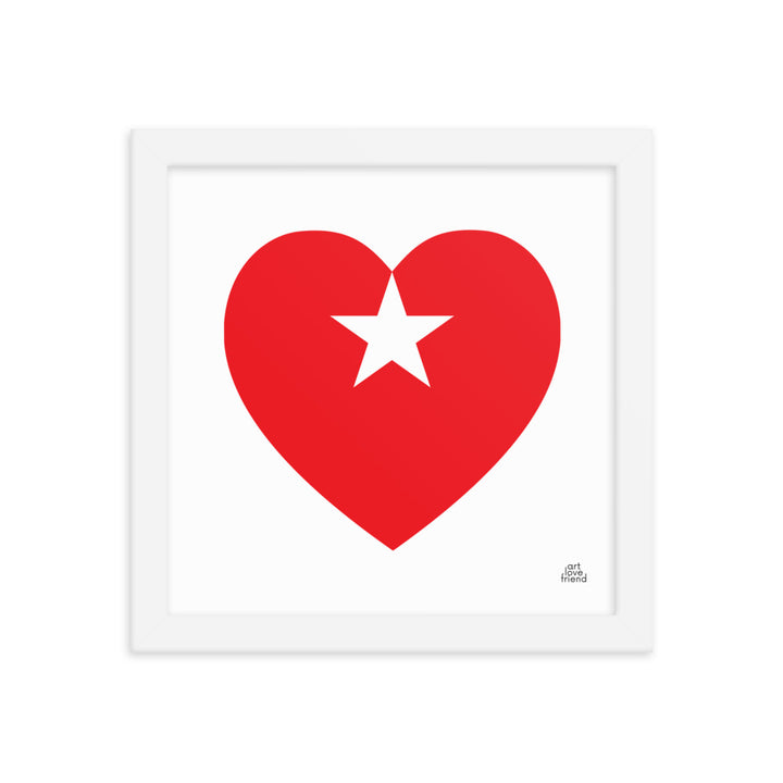 HEART STAR Framed Art Print