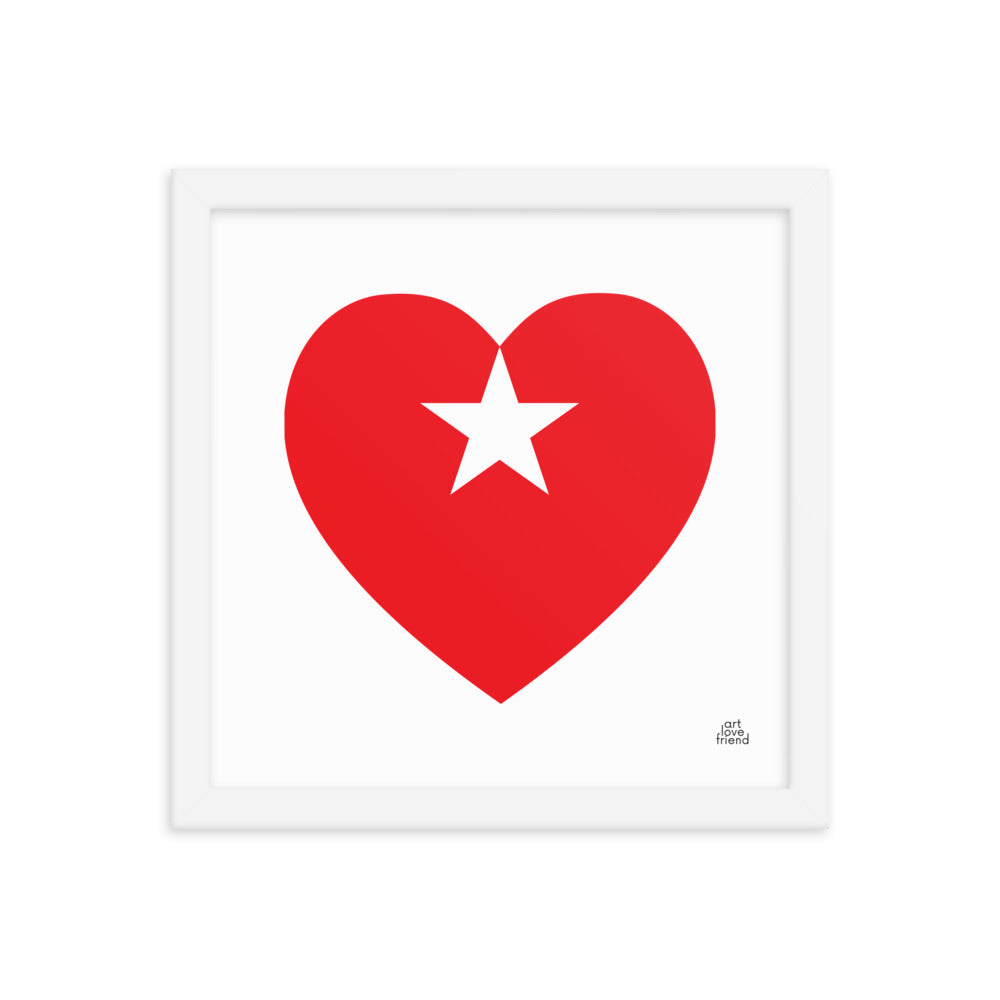 HEART STAR Framed Art Print