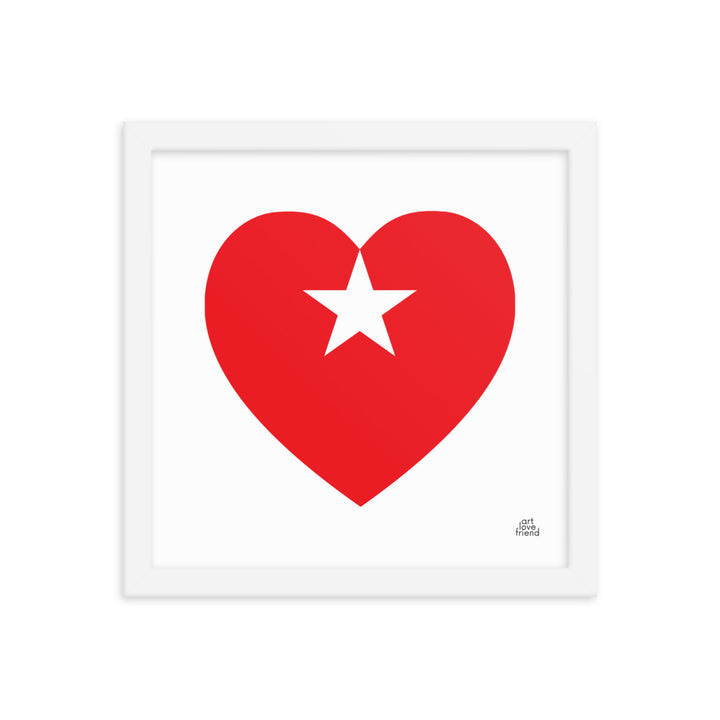 HEART STAR Framed Art Print