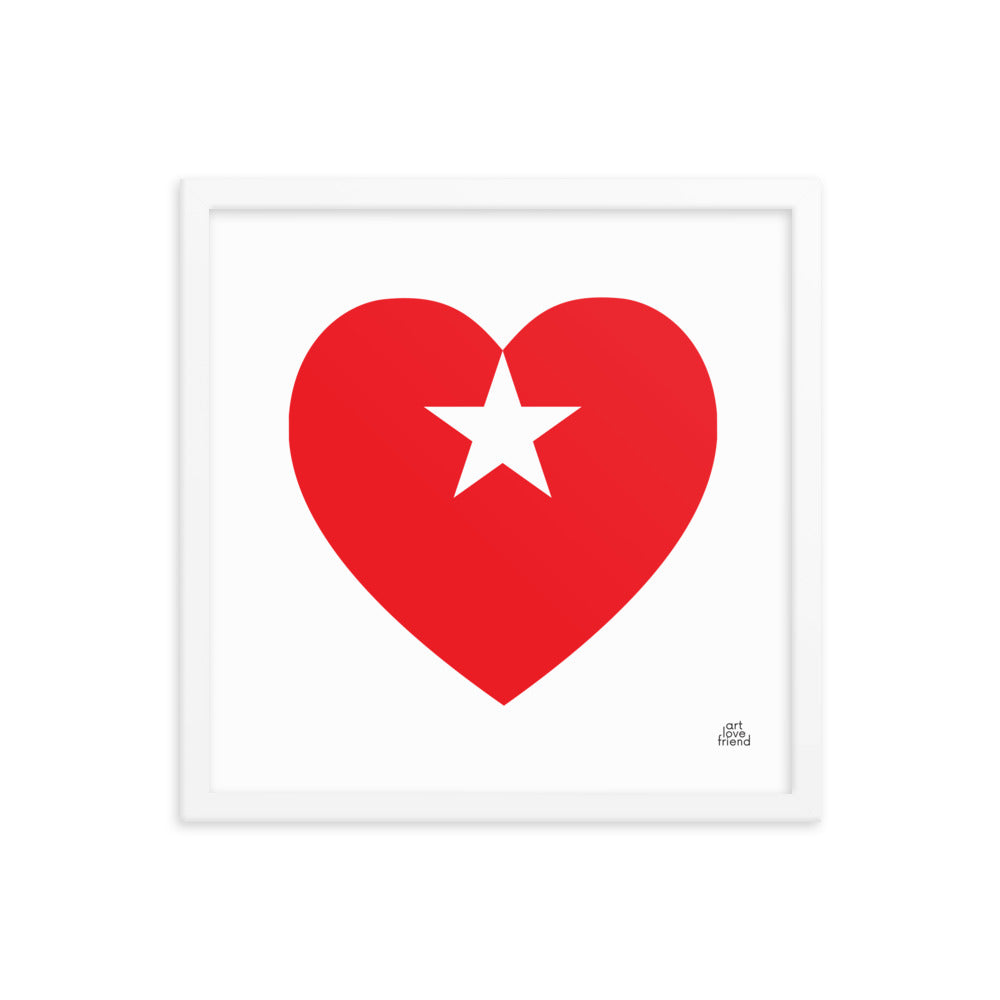 HEART STAR Framed Art Print