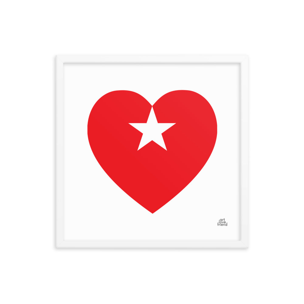 HEART STAR Framed Art Print