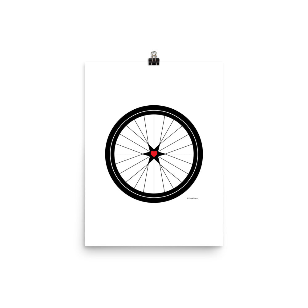 Image of BICYCLE LOVE - Poster - 12 x 16 SIZE OPTION by Art Love Friend.