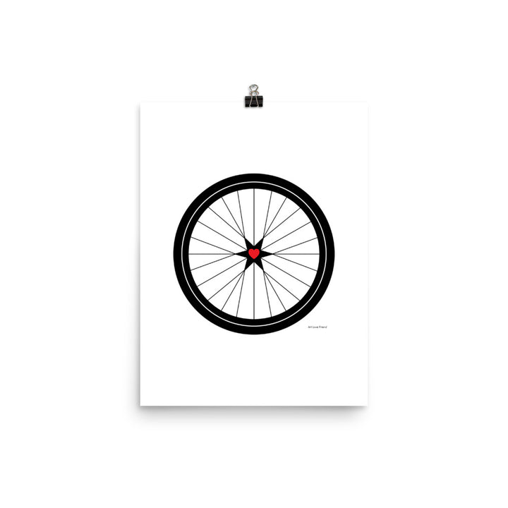 Image of BICYCLE LOVE - Poster - 12 x 16 SIZE OPTION by Art Love Friend.