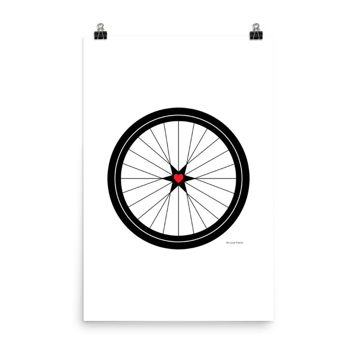 Image of BICYCLE LOVE - Poster - 24 x 36 SIZE OPTION by Art Love Friend.