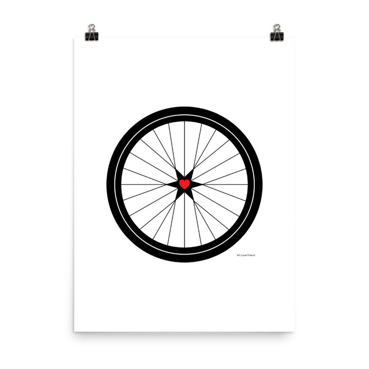 Image of BICYCLE LOVE - Poster - 18 x 24 SIZE OPTION by Art Love Friend.