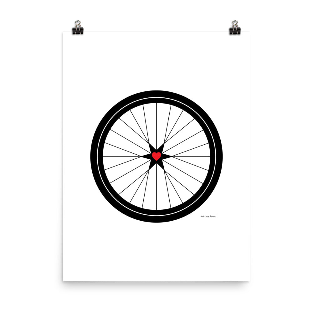 Image of BICYCLE LOVE - Poster - 18 x 24 SIZE OPTION by Art Love Friend.