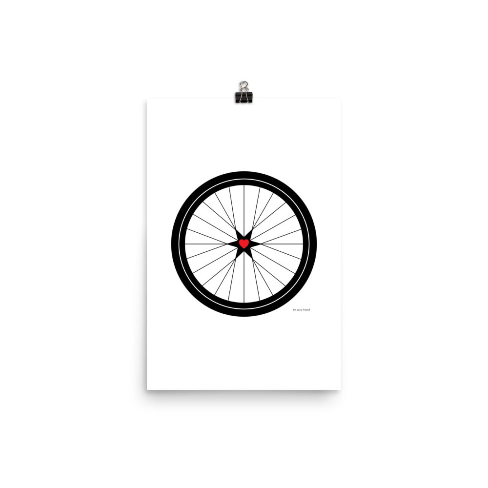 Image of BICYCLE LOVE - Poster - 12 x 18 SIZE OPTION by Art Love Friend.