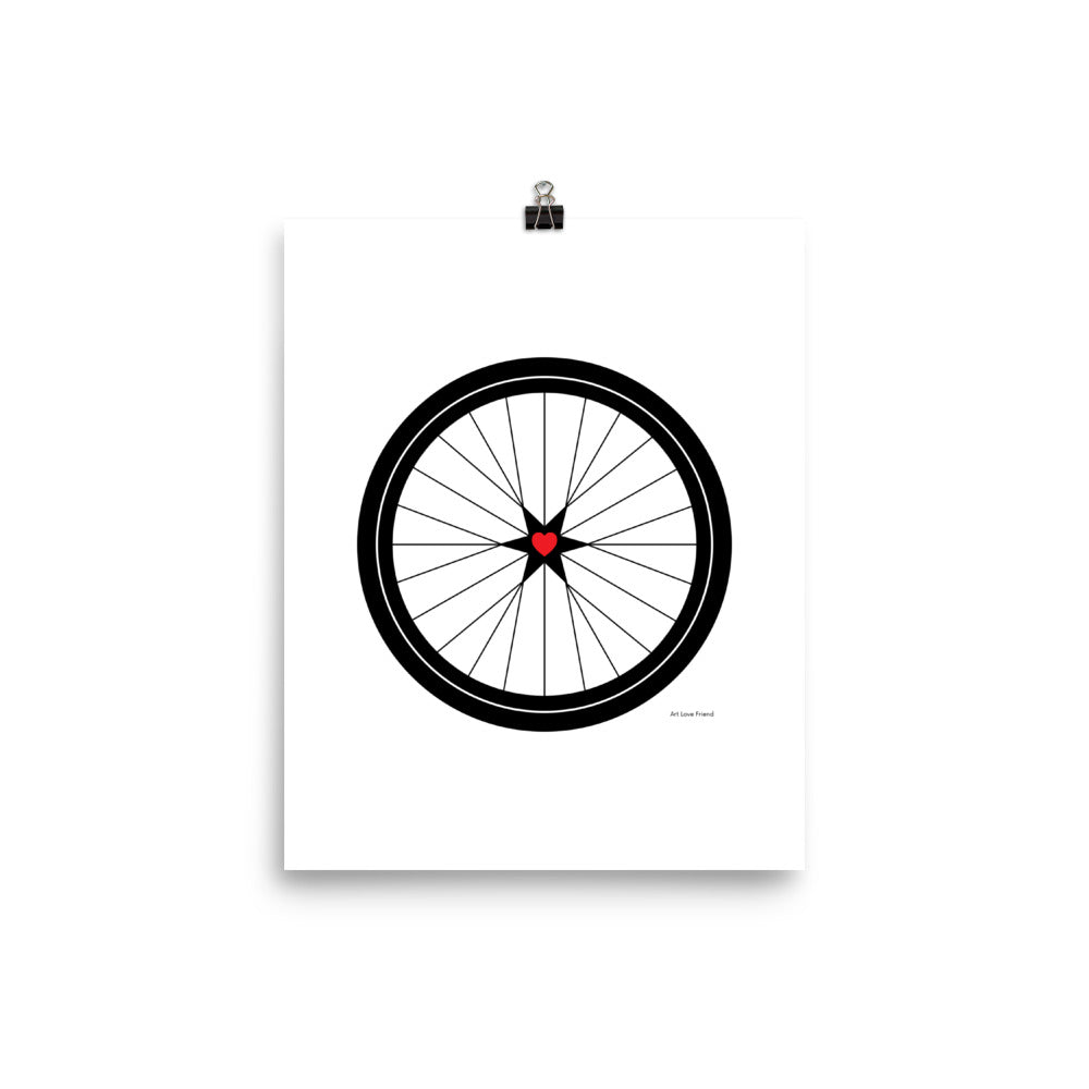 Image of BICYCLE LOVE - Poster - 8 x 10 SIZE OPTION by Art Love Friend.