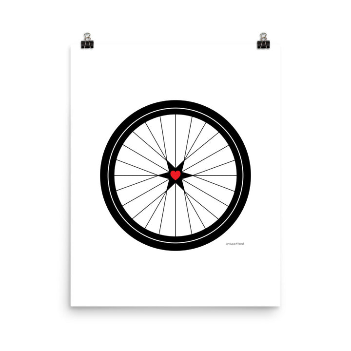 Image of BICYCLE LOVE - Poster - 16 x 20 SIZE OPTION by Art Love Friend.