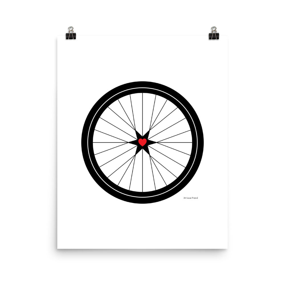 Image of BICYCLE LOVE - Poster - 16 x 20 SIZE OPTION by Art Love Friend.